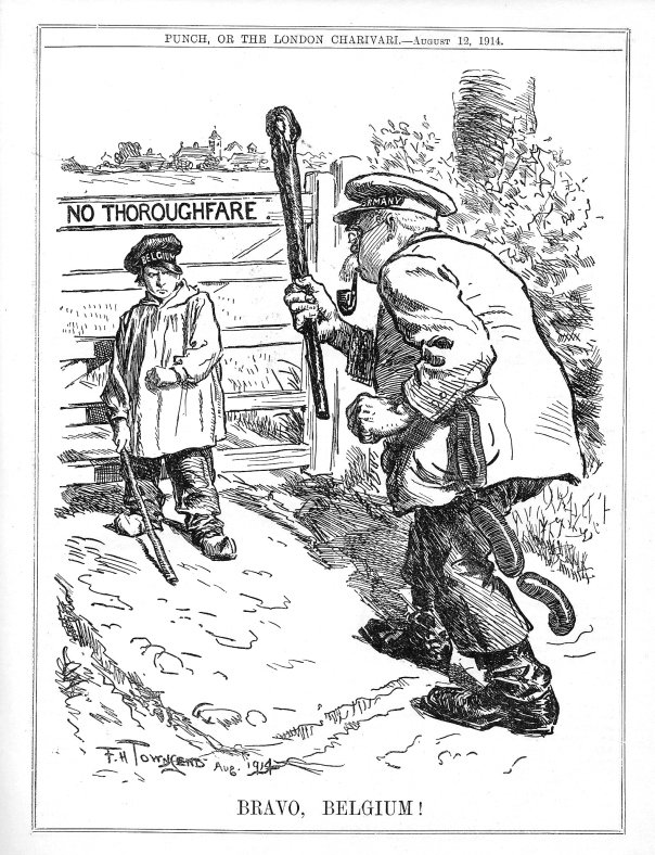 F. H. Townsend's famous cartoon for Punch 14 August 1914