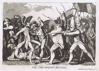 The Triumphant Britons by James Gillray