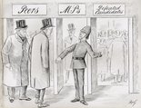 THE UNIONIST MEETING: P.C. Chamberlain: Are you a peer? Mr Balfour: No! P.C. Chamberlain: A member of Parliament? Mr Balfour: Well - not exactly! P.C. Chamberlain: Then you must be a defeated candidate - that door please! Image.