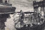 "That's the ship we ought to 'ave him on boys. Even 'er band's playin' 'at jazz." "That's the ship we ought to 'ave him on boys. Even 'er band's playin' 'at jazz."