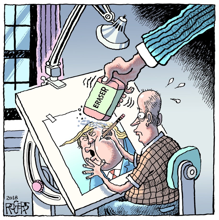 Rob Rogers sacked for refusing to stop drawing Donald Trump Rob Rogers Trump cartoon