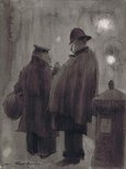 "I've been in a much worse fog than this." "Ho. Where?" "Dunno it was so foggy." Image.