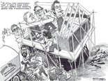 "I am still not convinced that it was a good idea to let Gerry and Martin build the foundations." Image.