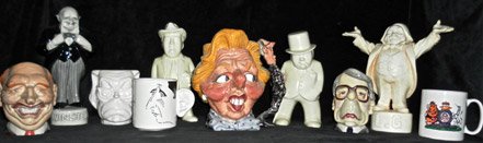 Political Cartoon Ceramics For Sale Image.