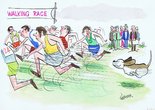 Fred Basset Walking race Image.