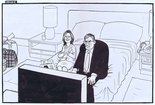 "Isn't it wonderful Gordon? All the British gold reserves you flogged off so cheaply years ago are coming back." Image.