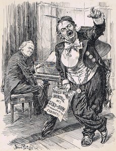 THE IRREPRESSIBLE  Mr Asquith (waiting for the "patter" to finish). "This is the part that makes me nervous!"
