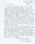 Letter from H. M. Bateman to Ian Scott Image.