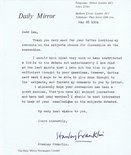 Letter from Stanley Franklin to Ian Scott Image.