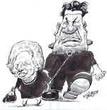 Margaret Thatcher and Frankenstein Michael Portillo Image.