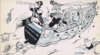 Captain Gaitskell: - "One more broadside loyal lads and the government will surrender..."