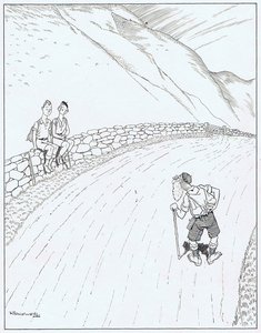 "Ah! perhaps you can tell me, is there a youth hostel anywhere near here?"