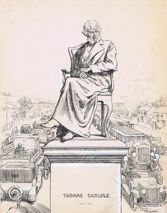 A PHILOSOPHER ON THE GREAT NORTH ROAD. The apostle of silence: "Forty millions, mostly makers of noise." (Footnote A statue of Carlyle was unveiled on September 3 at Ecclefechan through which motorists now pass daily.) 