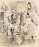 SOLD HE ATE THE PUDDING AND THE CLOTH TOO  Wife:“Well, did ya find th’ puddin’ I left for you in th’ saucepan? Collier: “oh, ay; aw finished near enuff it wer a stunner.” Wife: ”Did take clout off?” Collier (after a pause) “Were ther a clout on?” Image.