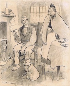 SOLD HE ATE THE PUDDING AND THE CLOTH TOO  Wife:“Well, did ya find th’ puddin’ I left for you in th’ saucepan? Collier: “oh, ay; aw finished near enuff it wer a stunner.” Wife: ”Did take clout off?” Collier (after a pause) “Were ther a clout on?”