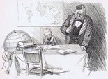 Grandpa (to small Teuton struggling with home lessons): Come Fritz is your task so difficult? Fritz: it is indeed  - I have to learn the names of all the countries that misunderstand the all-highest. Image.