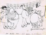 "Oh bless him! He's made a sixpence." Image.