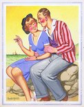 "fancy wanting to kiss me! I didn't think you were that kind!!" "Oh, I'm much kinder than that! - You wait till he gets dark!" Image.