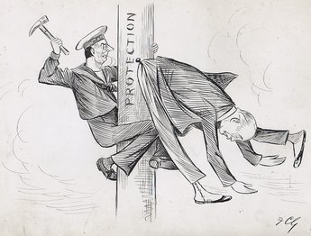 NAILING HIM TO THE MAST. See Mr. Chamberlain's speech at the Albert Hall, Friday,  July 7, 1005.