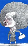 Margaret Thatcher with handbag Image.