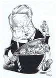 Boris Yeltsin as a Babushka Doll Image.
