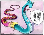 No more Mr nice guy! Image.