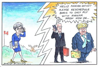 Hello Foreign Office? Please reschedule Boris to only fly with Ryanair from now on... - Cartoon Gallery Hello Foreign Office? Please reschedule Boris to only fly with Ryanair from now on... - Cartoon Gallery