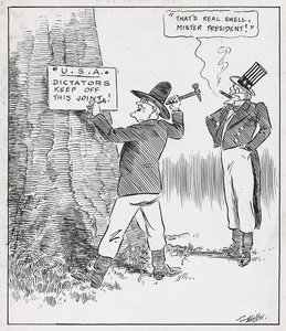 SIGN OF THE TIMES: President Roosevelt, in his message to Congress, spoke of the necessity to ensure adequate defence against storms from abroad which challenge America's democratic ideals.