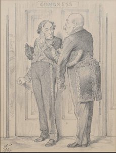 "Facon de Parler!" Lord B. (opens door, stops suddenly, and whispers). "Oh, I say! By the bye! What's the French for 'compromise'"? 