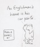An Englishman's home is his car park.. Image.