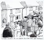 "Lottery winner? No it's someone who voted Tory last thursday." Image.