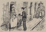 THE NEW CURATE: (enquiring for practitioners) "Is this No 15?"  LADY OF THE HOUSE: "Lor' bless you NO sir! This is my first!" Image.