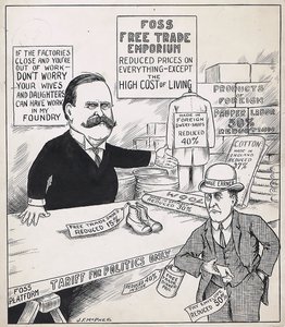Foss and his platform: Both side of the tariff plank