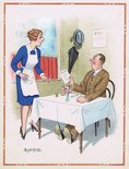 "Have you a plaice with no bones in it, Miss?" Image.