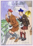 "If you want tae stop  yersel' bein' sick - keep a sixpence between yer teeth." Image.