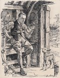 A PIOUS OPINION: Shorn Lamb (to Farmer Baldwin): "If you could see your way, Sir, to treating me with a little of that mixture in preference to going over me with the razor, I venture to think it would be to our mutual advantage." Image.