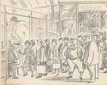 "It's impossible to get on the damn trains with all these people going home for their holidays." Image.