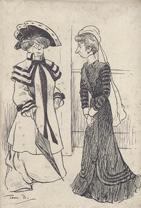 Sympathising Friend: I suppose you will erect a handsome monument to your poor husband's memory? Tearful Widow: "Memory? Why poor John hadn't any. I was sorting over some of his clothes today and found the pockets full of letters I had given him to post.