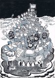 "..All those on the islands in favour of the Argentine peace plan please signify carried almost unanimously." Image.