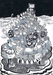 "..All those on the islands in favour of the Argentine peace plan please signify carried almost unanimously."