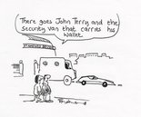 There goes John Terry and the security van that carries his wallet Image.