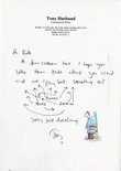 Tony Husband letter with self-caricature Image.
