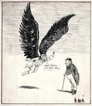 THE LION HAS WINGS. "We can be sure that our powerful air defence organisation will take a heavy toll of the enemy, and our bomber force will hit hard, hit often and keep on hitting."  Sir Kingsley Wood, in the House of Commons, yesterday. Image.