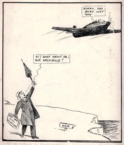 HIS BIG JOB. In the debate on civil aviation on Sir Archibald Sinclair, Air Minister, said he had no time for anyone but Mr. Hitler and his friends.