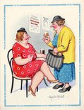 "Well, I wouldn't say he boozes Dearie, but if ever they run a track with an electric pint, it won't matter what trap he starts from!" Image.