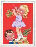 "Sing a song of Christmas, Let us all be Jolly, Christmas Puddings, Christmas Games, Mistletoe and Holly!" Image.