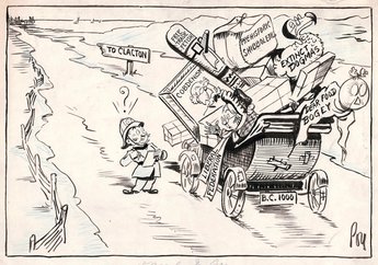 PARCELS IN CARS. Dear Old Lady: "But, Officer, these are my household goods. I carry them everywhere! (Why should not motorists be allowed to carry what parcels they like in their own cars?)