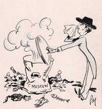 LIFTING THE VEIL. It was stated that Mr. Anthony Eden's visit to Moscow would be "purely exploratory."  Image.