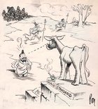 THE DWINDLING CONGREGATION. Golden Calf: "Now don't say you too are turning sceptic! (The desertion of the faith England and America may, it is thought now even extend to orthodox France itself.) Image.