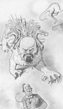 Not Gaining Much on the Exchange. WHO SAID MONSTERS ARE EXTINCT? Modern Man: (glancing back furtively): " Well! Prehistoric Man had a toughish time of it, of course, but, upon my soul! it was a tea-party at the Vicarage compared to mine!" Image.